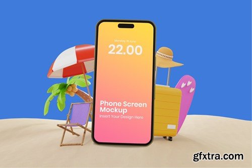 Phone Mockup Holiday Scene X4NTS9Y