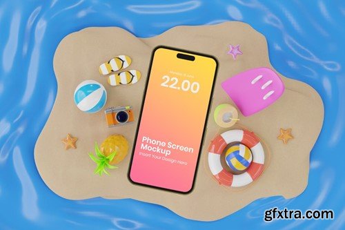 Phone Mockup Holiday Scene X4NTS9Y