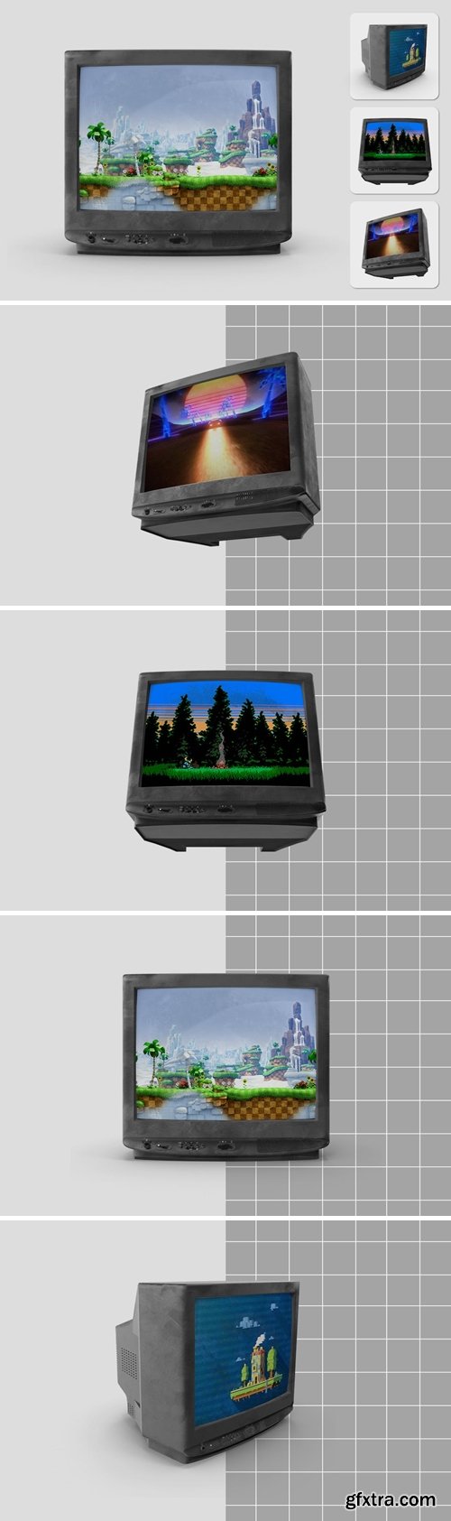 Old TV Retro Mockup ZH35JUD