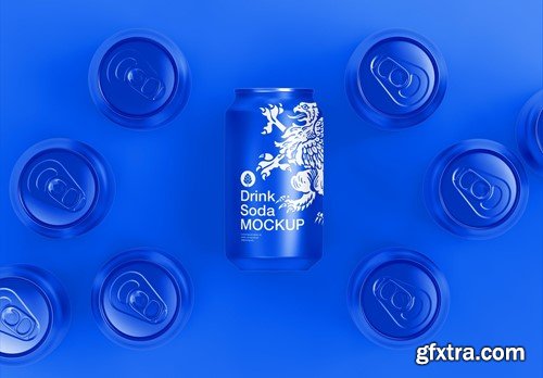 Pack Metallic Cans Mockup D6A9E2V