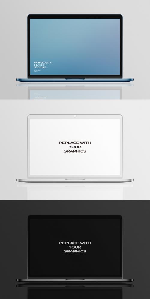 Laptop Computer Desktop Monitor Screen Device Mockup Template 591175538