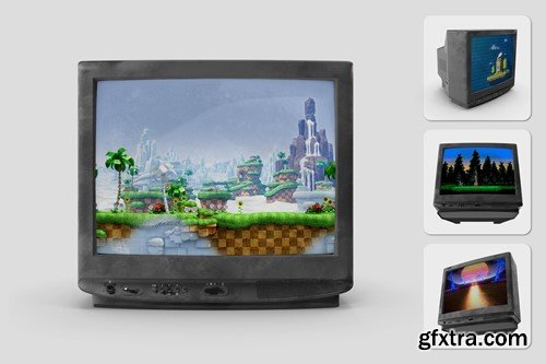 Old TV Retro Mockup ZH35JUD