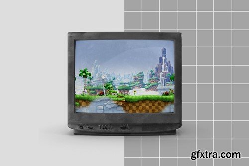 Old TV Retro Mockup ZH35JUD