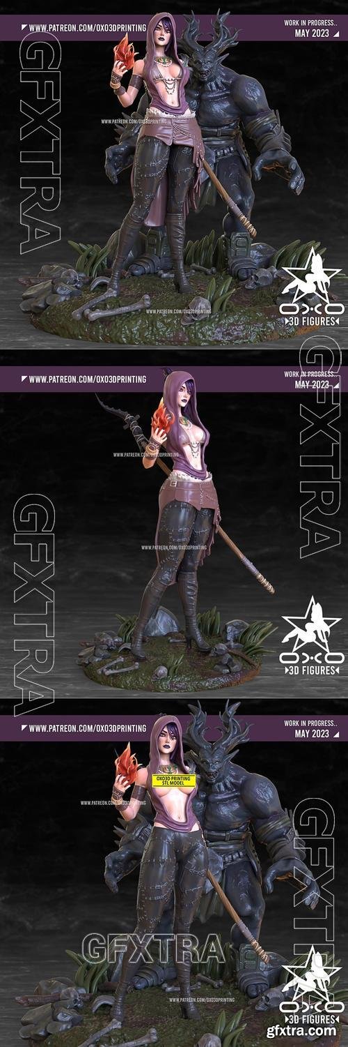 OXO3D - Morrigan and Ogre from Dragon Age &ndash; 3D Print Model