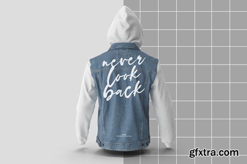 Hoodie Denim Jacket Mockup 6NBYDXP