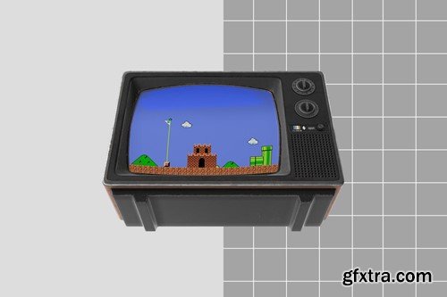 Old TV Mockup TKNHX8M