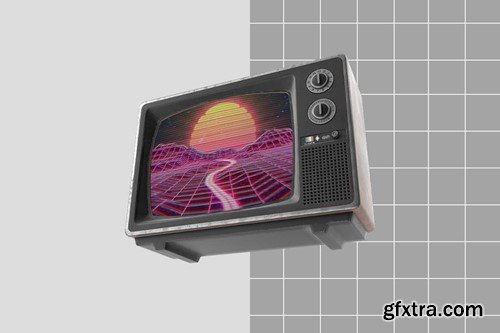 Old TV Mockup TKNHX8M