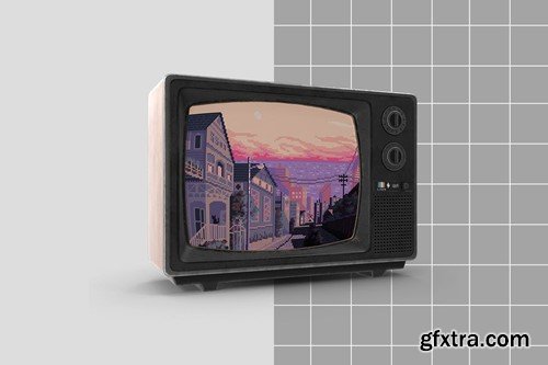 Old TV Mockup TKNHX8M