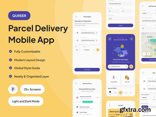 Qureer - Parcel Delivery Mobile App Ui8.net