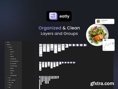 Eatly - Food Delivery Landing Page & Web UI KIT Ui8.net