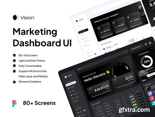 Vision - Marketing Dashboard UI KIT Ui8.net