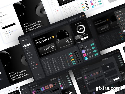 Vision - Marketing Dashboard UI KIT Ui8.net