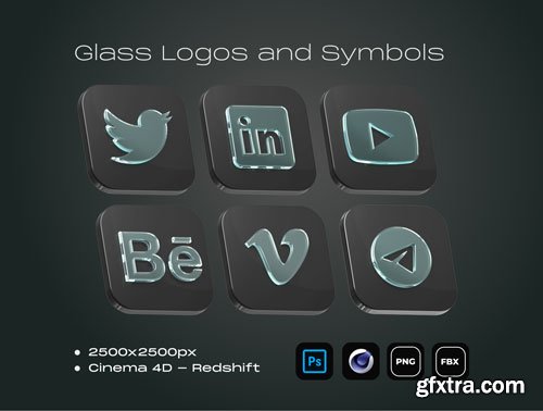 Glass Logos and Symbols Ui8.net