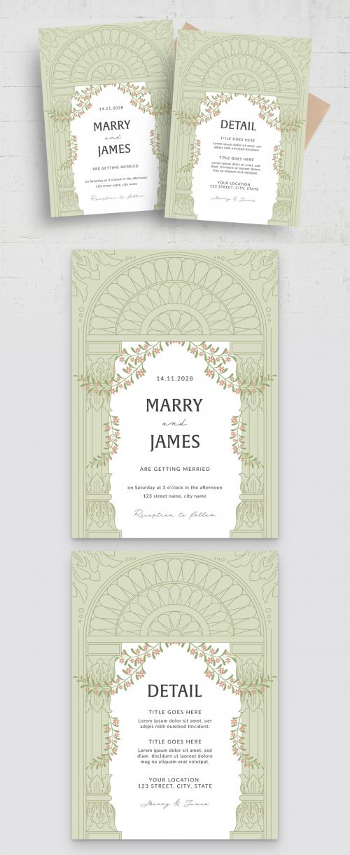 Indian Wedding Invite Invitation Flyer Template 590426035