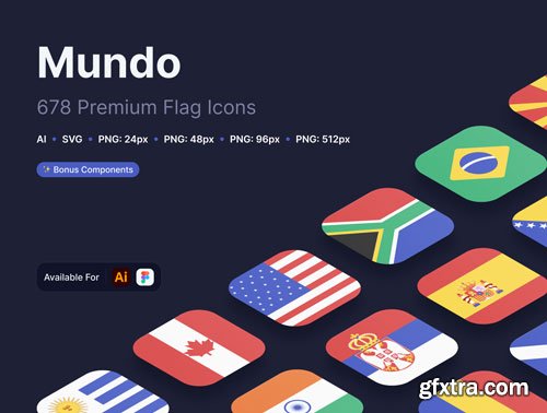 Mundo — Premium Flags Icon Set Ui8.net