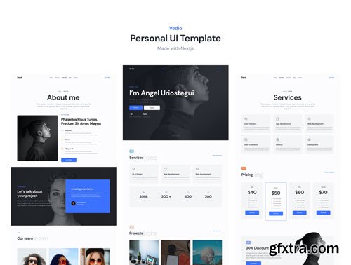 Vedio - Nextjs Personal UI Template Ui8.net