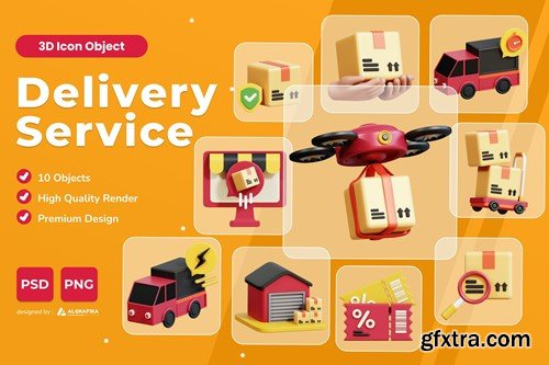 Delivery Service 3D Icon ZVSGZGA