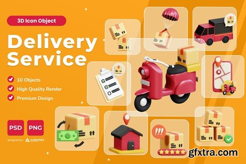 Delivery Service 3D Icon LPKM5FR