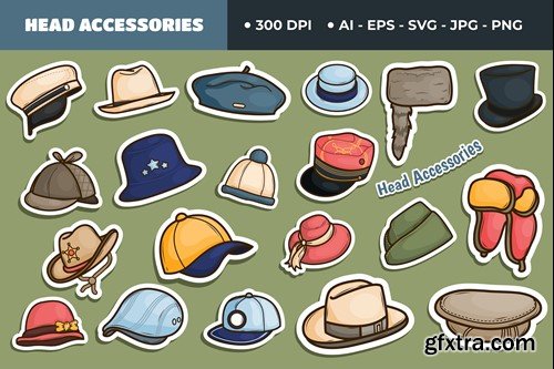 Head Accessories Cute Sticker Set HKQTHVM