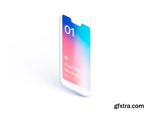 21 Google Pixel 3 XL Clay Mockups Ui8.net