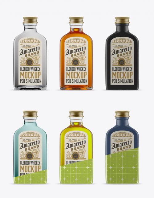 Set 3 Liquor Bottles Mockup 586519578