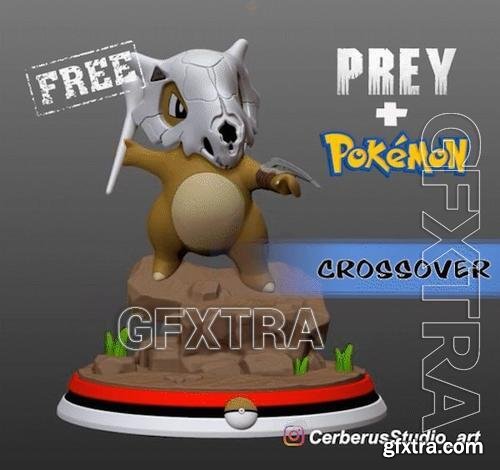 Cubone Prey Crossover Pokemon &ndash; 3D Print Model