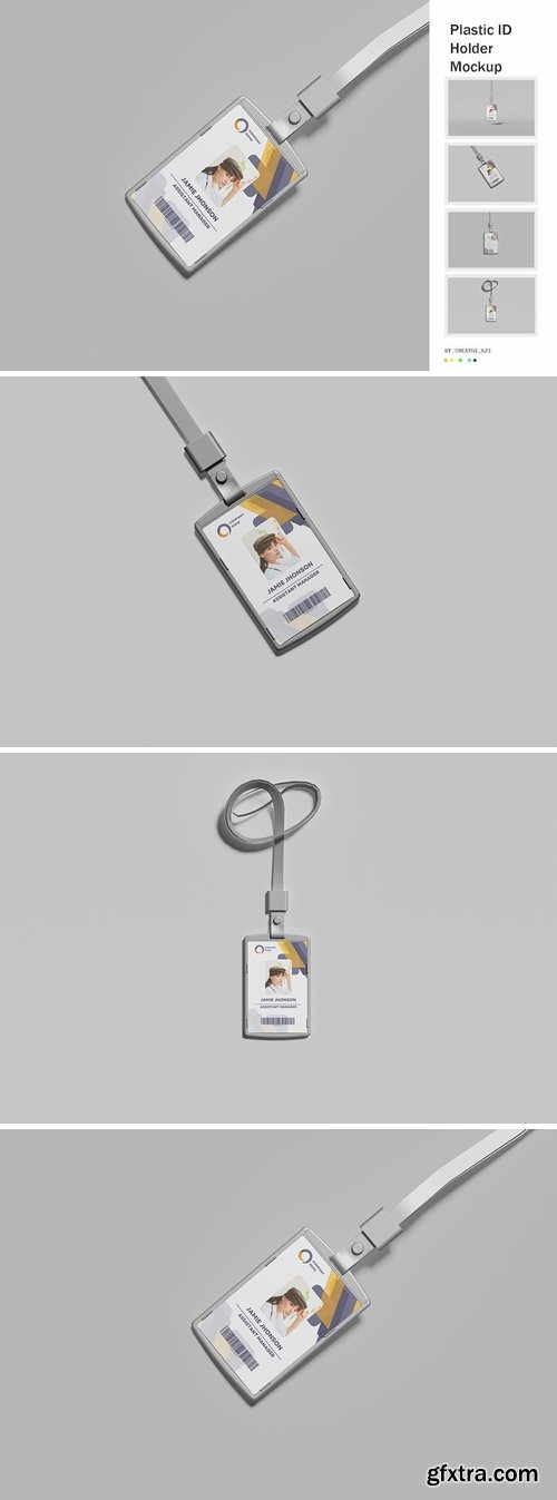 Plastic ID Holder Mockup LG7LE4D