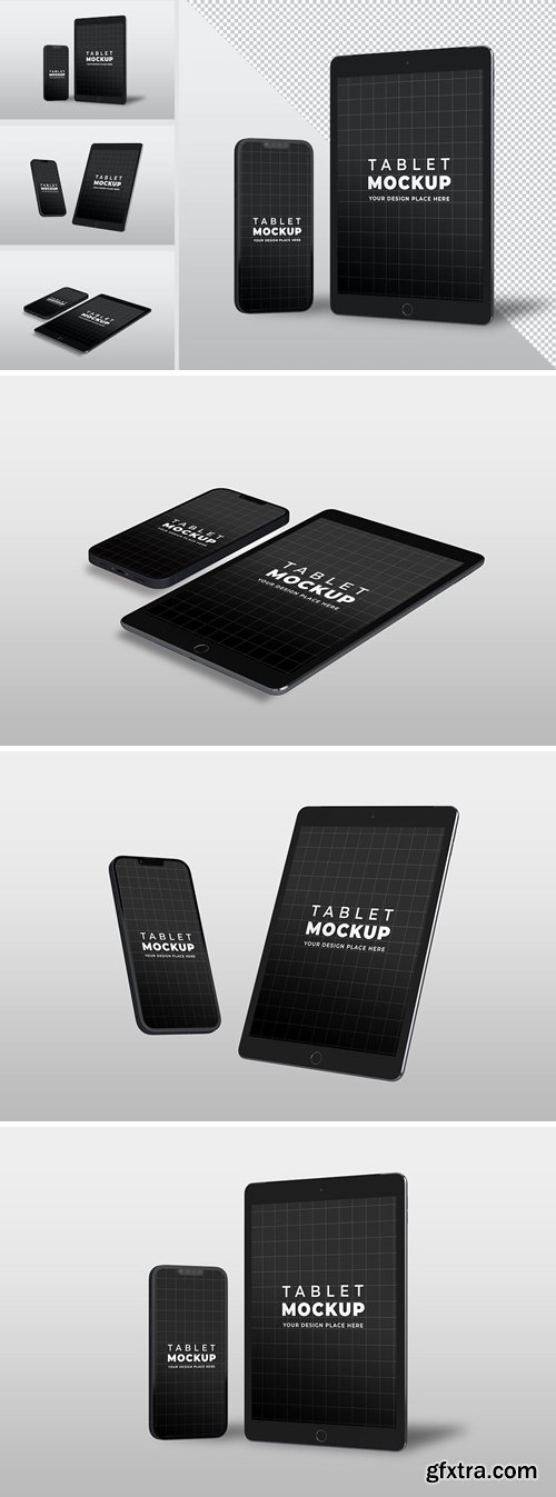 Tablet &amp; Phone Mockup 7RFJB5R