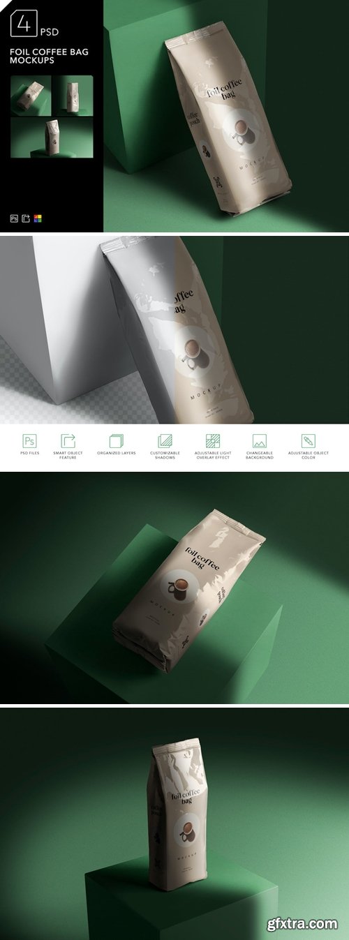 Foil Coffee Bag Mockups PTVDY8T