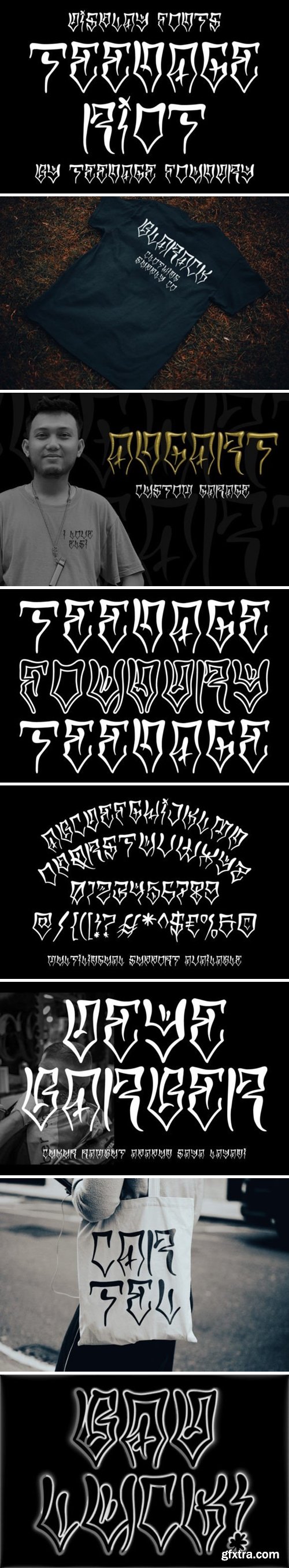 Teenage Riot Font