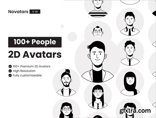 Novatars 2D Avatars Ui8.net