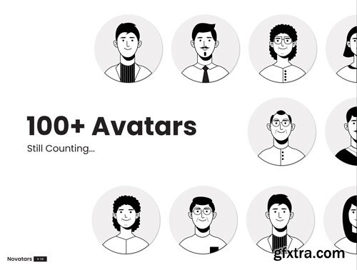 Novatars 2D Avatars Ui8.net