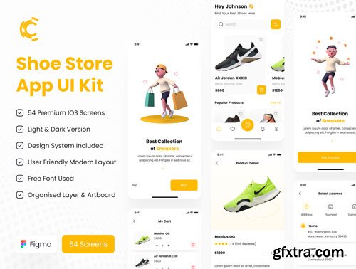 Shoe Store App UI Kit Ui8.net