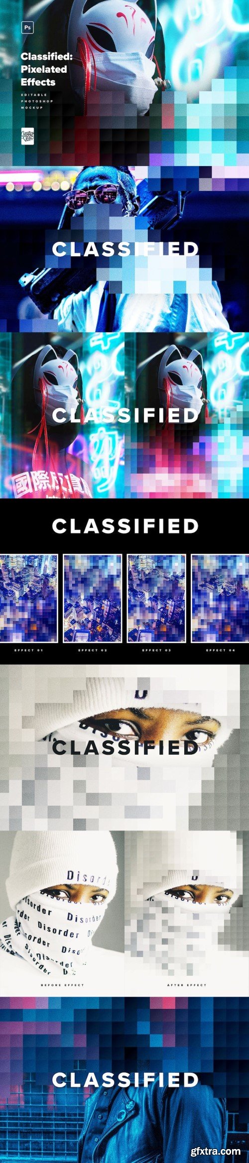 Classified Pixelated Photo Effects