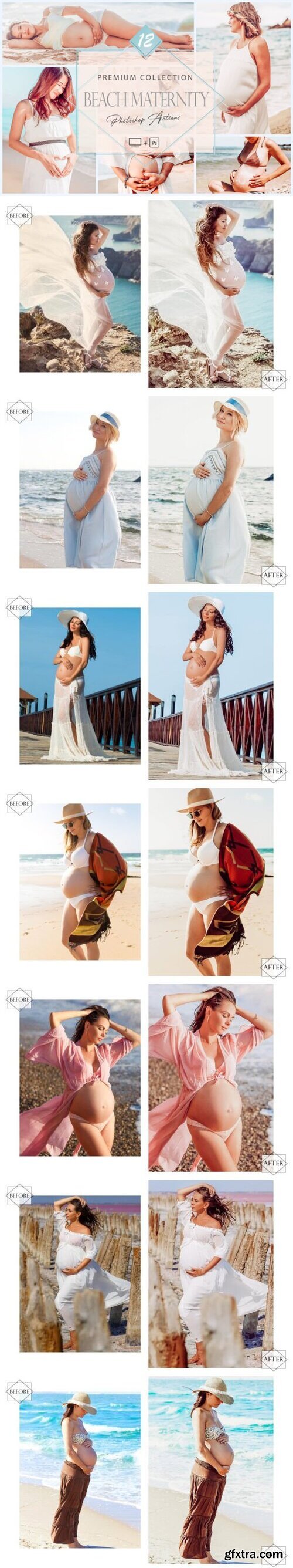 12 Photoshop Actions, Beach Maternity Ps