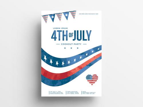 July 4th Flyer Layout with Simple Layout 344566194