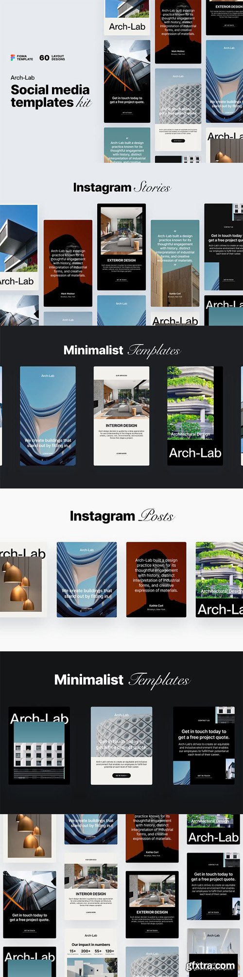 Arch-Lab Social Media Templates Kit v1.1 for Figma