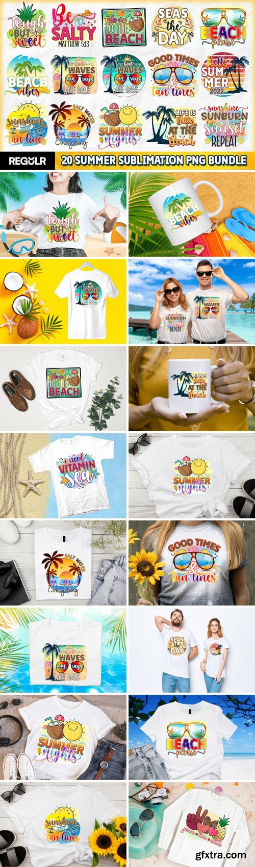 Summer Beach PNG Designs Bundle