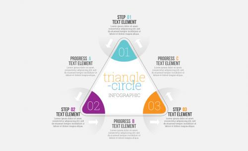 Triangle and Circle Infographic 122981287