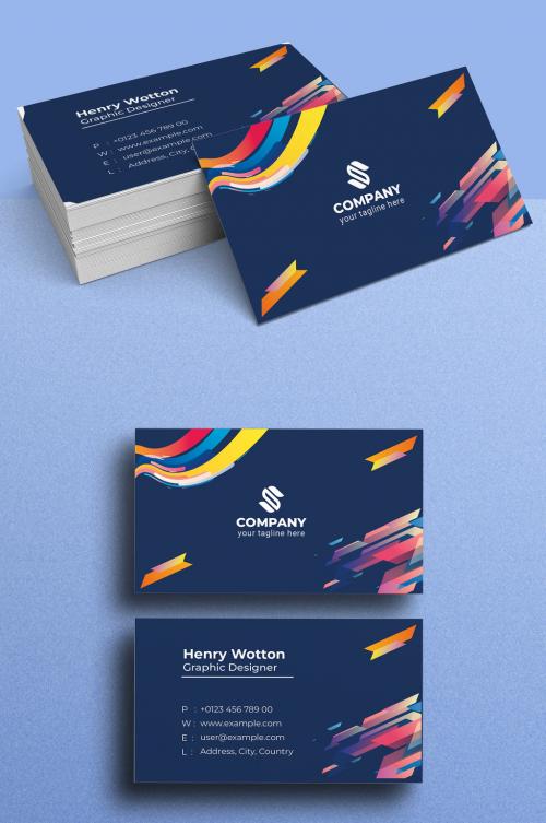 Stylish Business Card Design Template 583337614