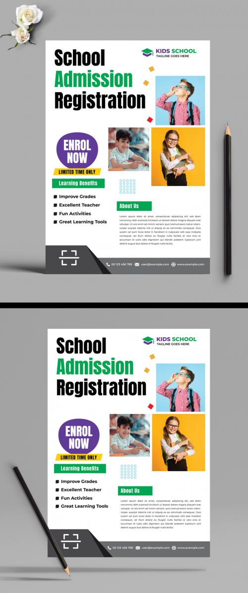 School Addmission Flyer Design Template 582613885