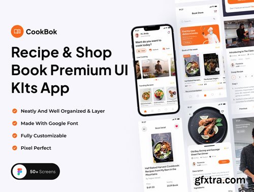 CookBok - Recipe & Book Store Premium UI KIts App Ui8.net