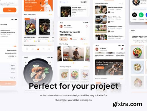 CookBok - Recipe & Book Store Premium UI KIts App Ui8.net