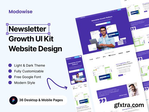 Newsletter Growth Agency UI Kit Ui8.net