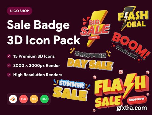 Sale Badge 3D Word Icon Ui8.net