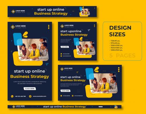 Business Web Banner Ads Set Design Template 570485827