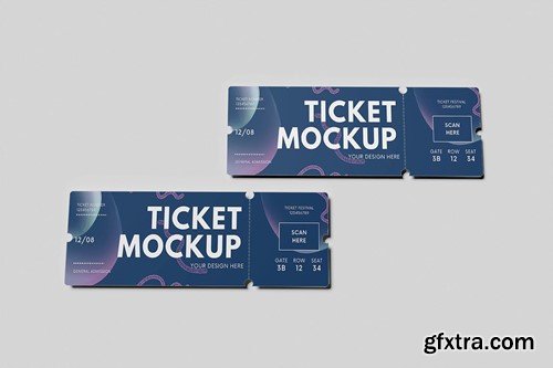 Event Ticket PSD Mockup UAQR43X