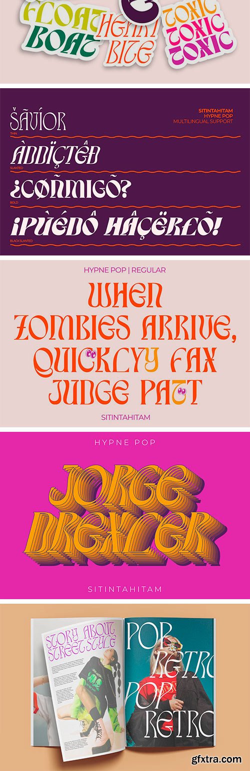 Hypne Pop Display Font