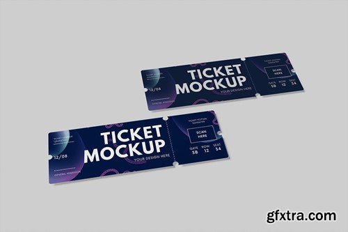 Event Ticket PSD Mockup UAQR43X