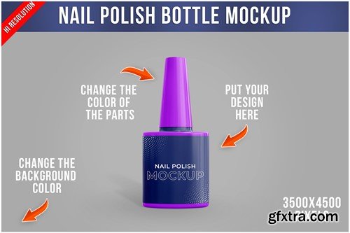 Nail Polish Bottle Mockup X6T3B5W